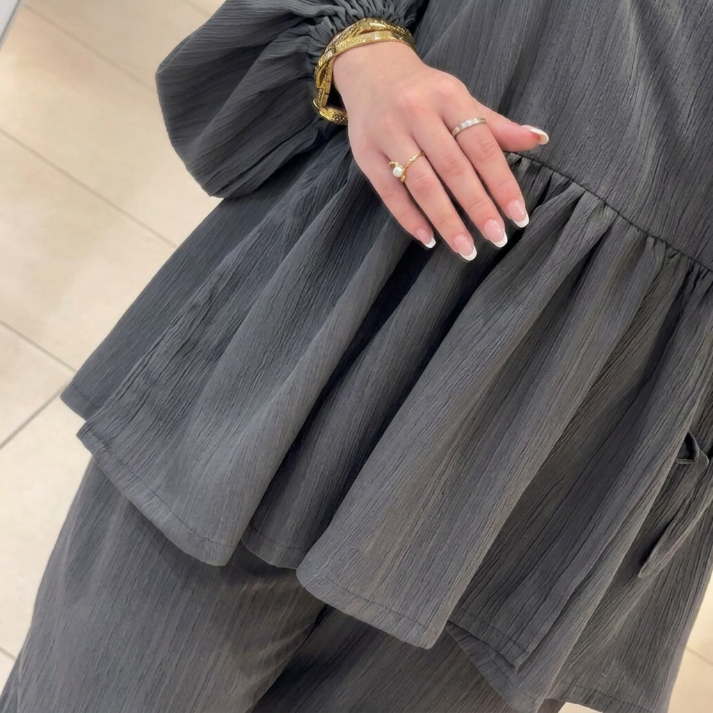 Ensemble Zara — Haut Croisé Froufrou & Pantalon Large